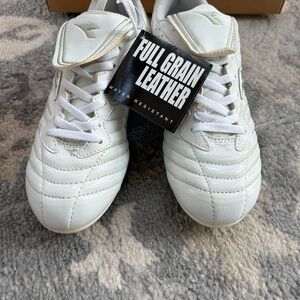 Diadora White Leather Athletic Shoes